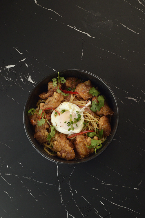 Spaghetti Chicken Sambal Matah